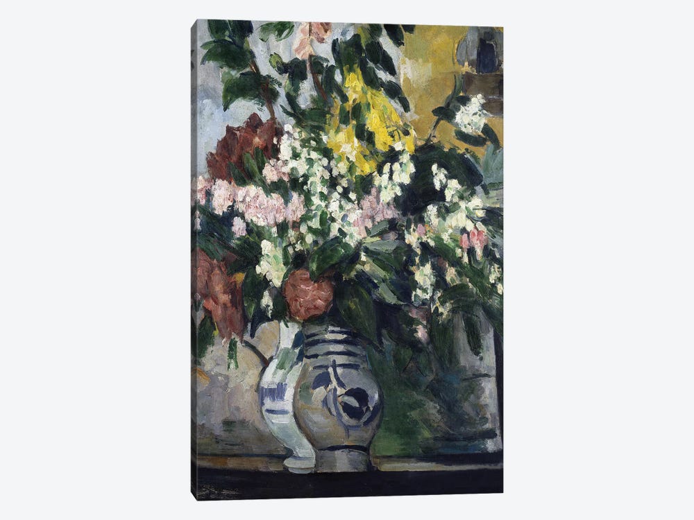 Two Vases of Flowers, c.1877  by Paul Cezanne 1-piece Canvas Wall Art