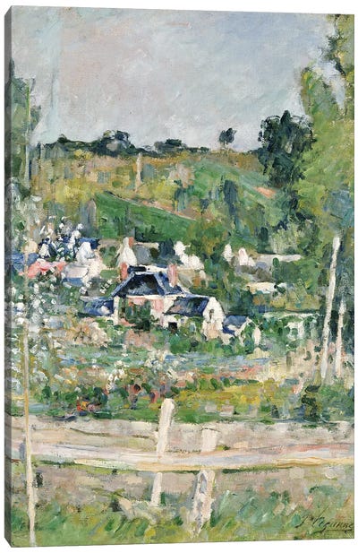 A View of Auvers-sur-Oise, The Fence, c.1873  Canvas Art Print - Post-Impressionism Art