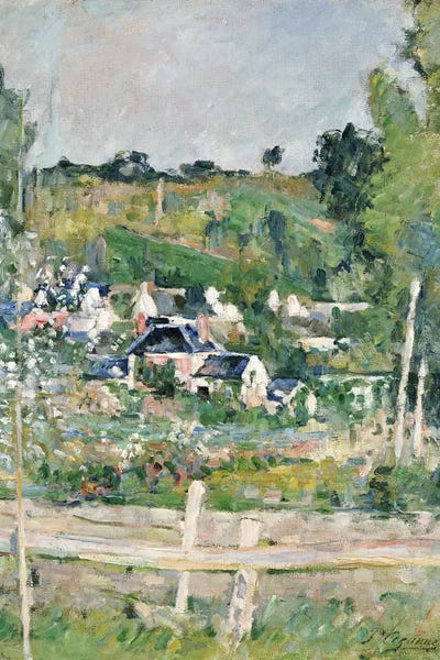 Paul Cezanne: A View of Auvers-sur-Oise, The Fence, c.1873  by Paul Cezanne