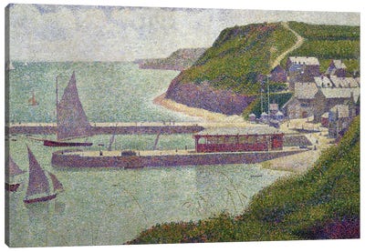 Harbour at Port-en-Bessin at High Tide, 1888  Canvas Art Print