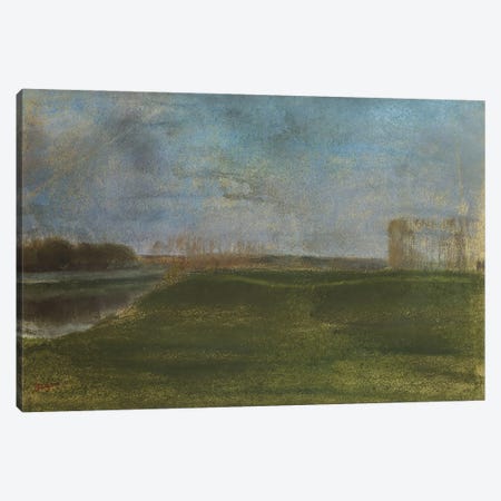 Meadow by the River  Canvas Print #BMN5113} by Edgar Degas Canvas Art Print