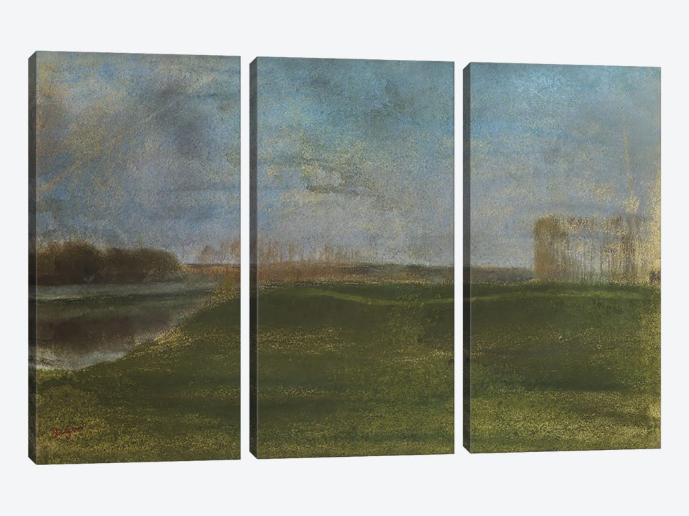 Meadow by the River  3-piece Canvas Art