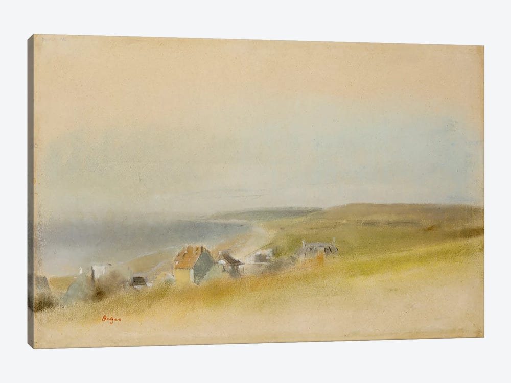Houses on the Cliff Edge at Villers-sur-Mer, 1869  by Edgar Degas 1-piece Art Print