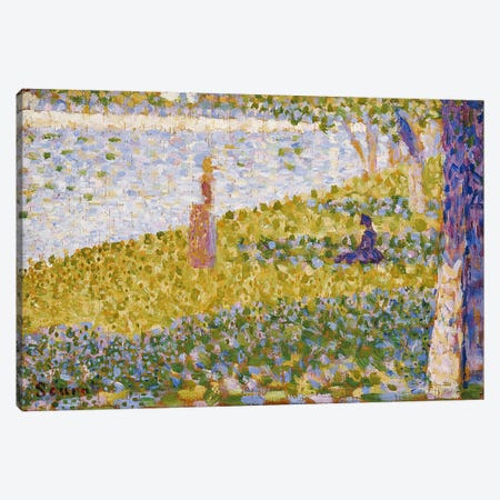 Women on the River Bank, c.1884-85  Canvas Print #BMN5117} by Georges Seurat Canvas Wall Art