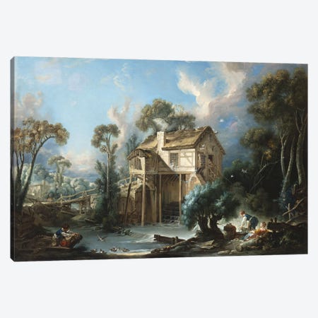 The Mill at Charenton, c.1756  Canvas Print #BMN5125} by Francois Boucher Canvas Art Print