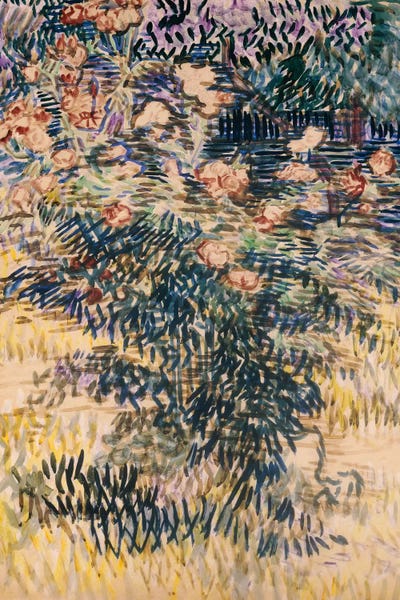 Post-Impressionism: Oleanders, the Hospital Garden at Saint-Remy, 1889  by Vincent van Gogh