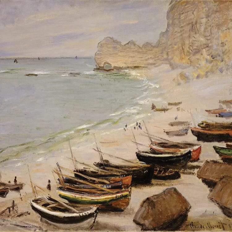 Boats on the Beach at Etretat, 1883 