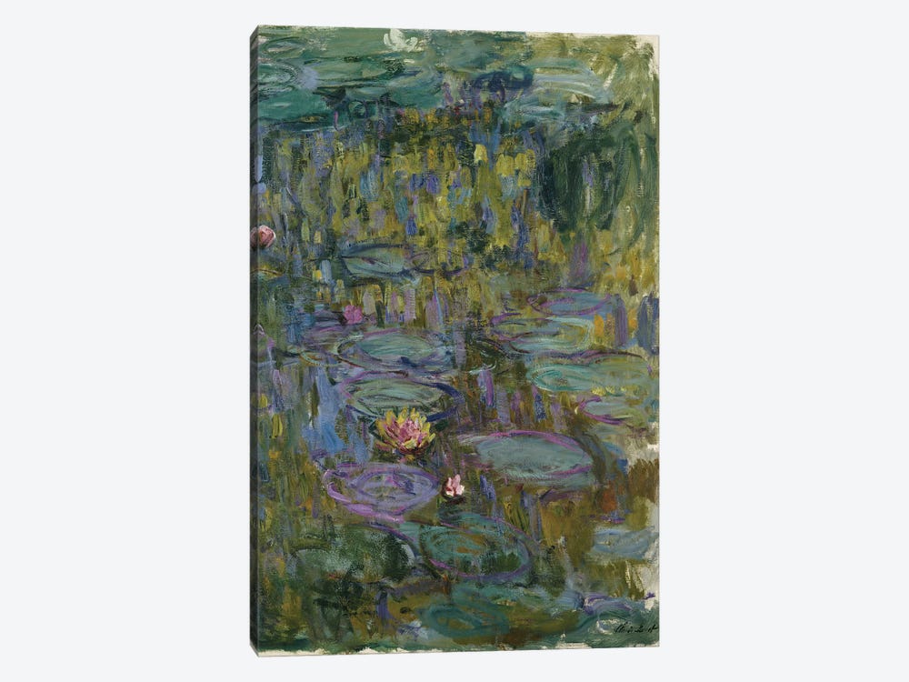 Waterlilies  by Claude Monet 1-piece Canvas Wall Art