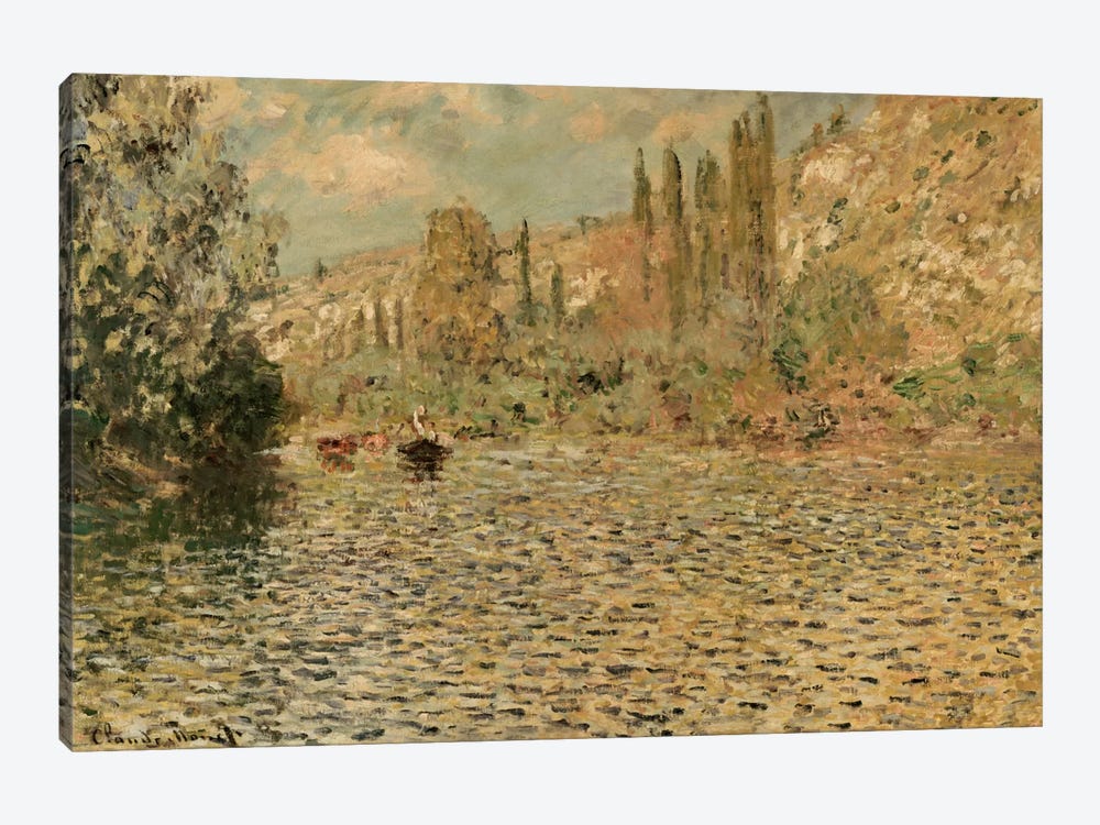 The Seine at Vetheuil  by Claude Monet 1-piece Canvas Wall Art