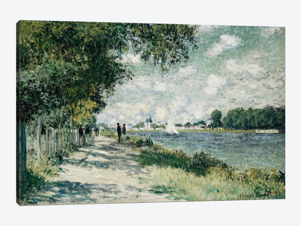 The Seine at Argenteuil, 1875  by Claude Monet 1-piece Canvas Print