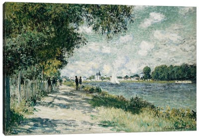 The Seine at Argenteuil, 1875  Canvas Art Print - 3-Piece Tree Art