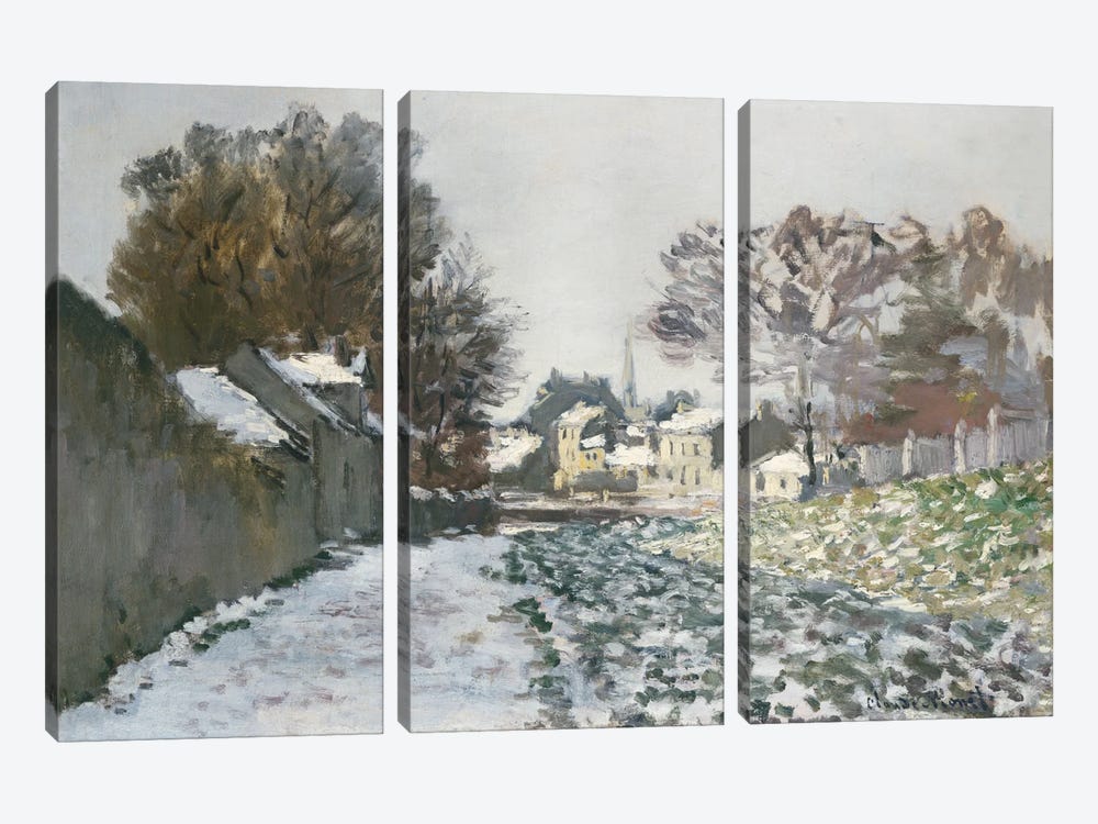 Snow at Argenteuil, c.1874  3-piece Canvas Art