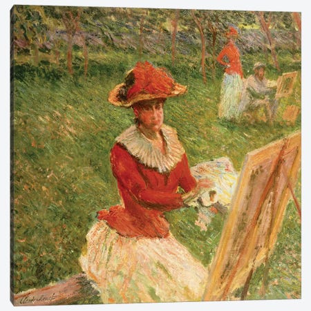 Blanche Hoschede Painting, 1892  Canvas Print #BMN5145} by Claude Monet Canvas Print