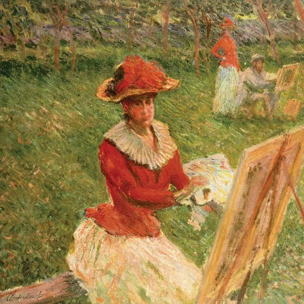 Claude Monet: Blanche Hoschede Painting, 1892  by Claude Monet