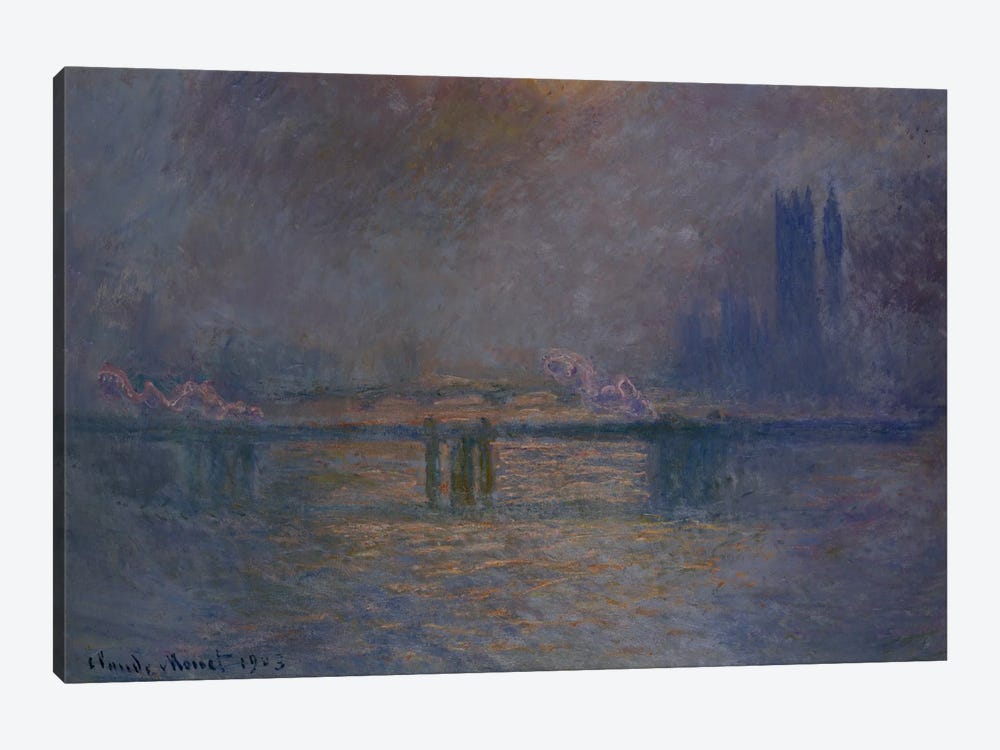 Charing Cross Bridge, The Thames, 1900-03  1-piece Canvas Wall Art