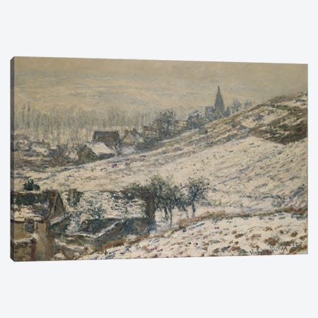 Winter in Giverny, 1885  Canvas Print #BMN5149} by Claude Monet Canvas Artwork