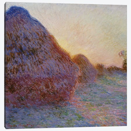 Haystacks (Meules), 1891 Canvas Print #BMN5151} by Claude Monet Canvas Print