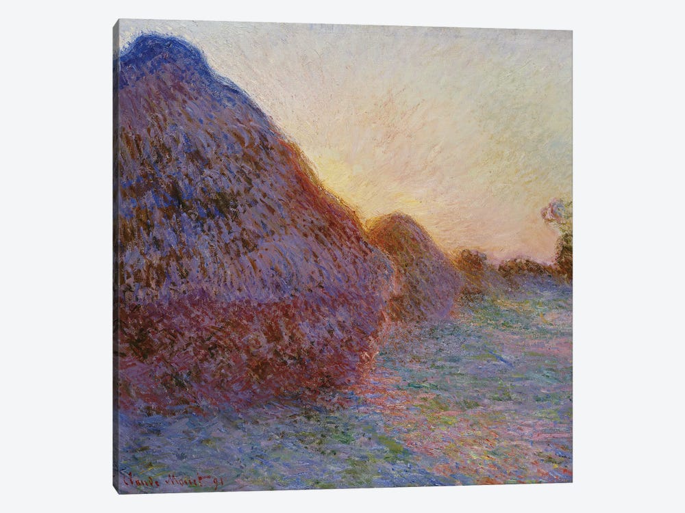 Haystacks (Meules), 1891 by Claude Monet 1-piece Canvas Art