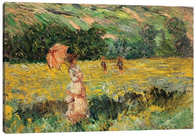 Limetz Meadow, 1887  Canvas Art Print - Claude Monet