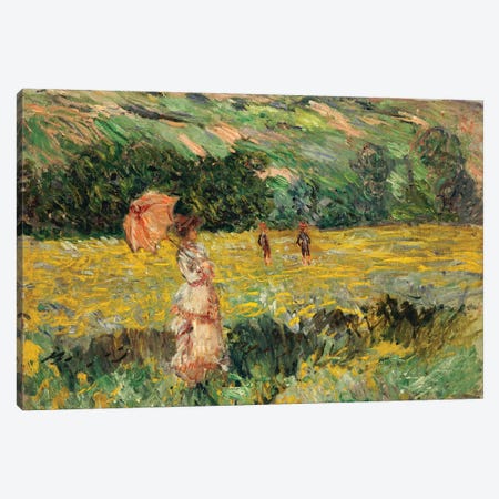Limetz Meadow, 1887  Canvas Print #BMN5154} by Claude Monet Canvas Artwork