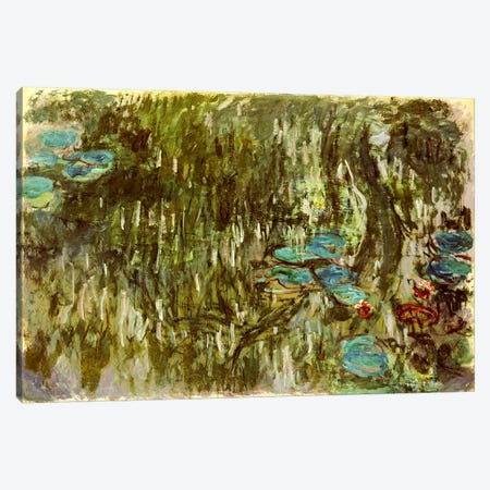 Water Lilies, Reflected Willow, c.1920  Canvas Print #BMN5158} by Claude Monet Art Print
