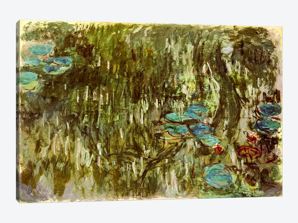 Water Lilies, Reflected Willow, c.1920  1-piece Canvas Print