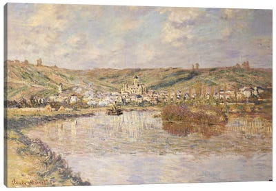 End of the Afternoon, Vetheuil  Canvas Art Print - Village & Town Art