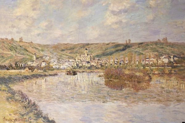 Villages & Towns: End of the Afternoon, Vetheuil  by Claude Monet