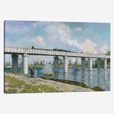 Railway Bridge at Argenteuil, 1873  Canvas Print #BMN5168} by Claude Monet Canvas Wall Art