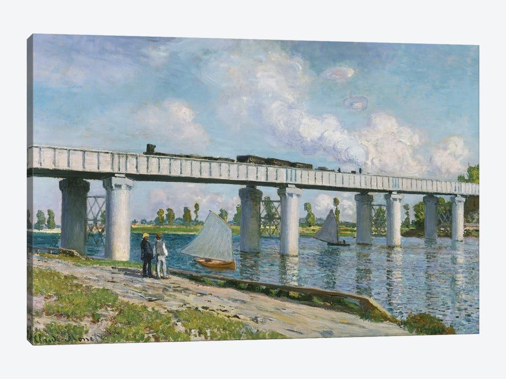 Railway Bridge at Argenteuil, 1873  1-piece Canvas Artwork