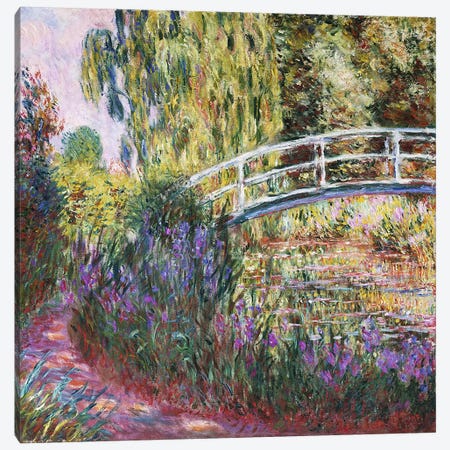 The Japanese Bridge, Pond with Water Lilies, 1900  Canvas Print #BMN5169} by Claude Monet Canvas Art