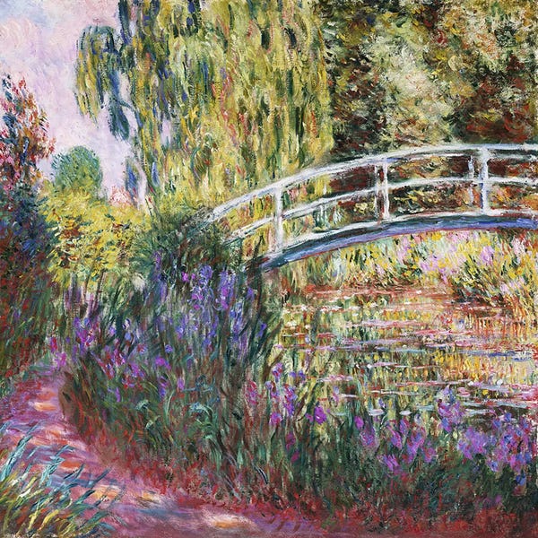 Claude Monet: The Japanese Bridge, Pond with Water Lilies, 1900  by Claude Monet