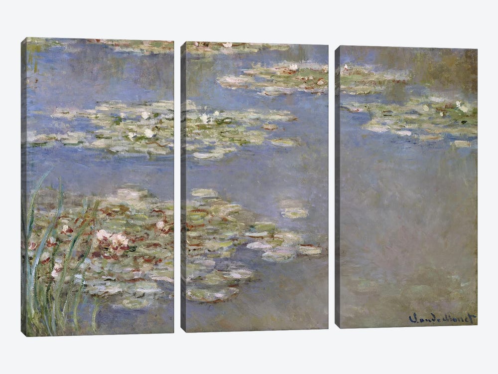 Nympheas, c.1905  by Claude Monet 3-piece Canvas Artwork