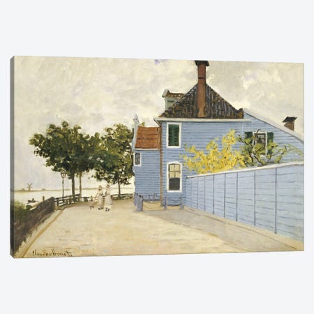 The Blue House, Zaandam  Canvas Print #BMN5173} by Claude Monet Canvas Art Print