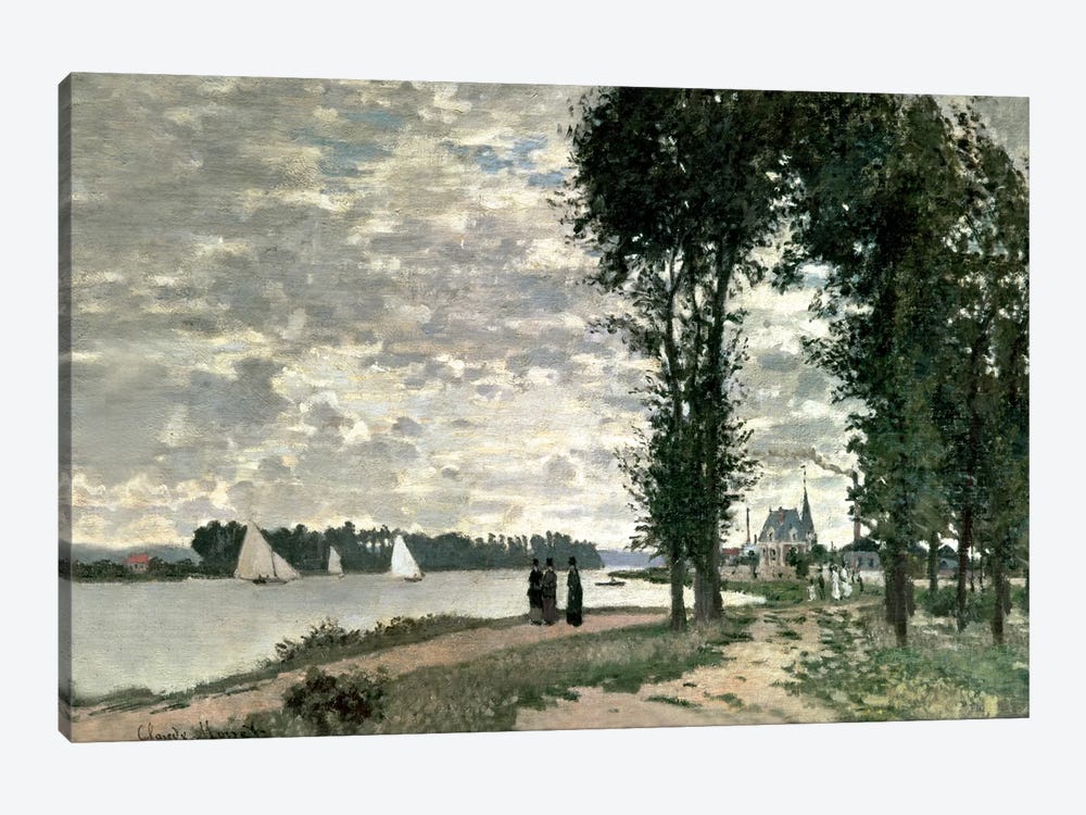 The Banks of the Seine at Argenteuil, 1872  by Claude Monet 1-piece Canvas Print