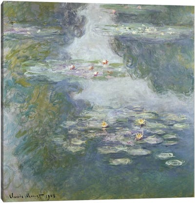Waterlilies, Nympheas, 1908  Canvas Art Print