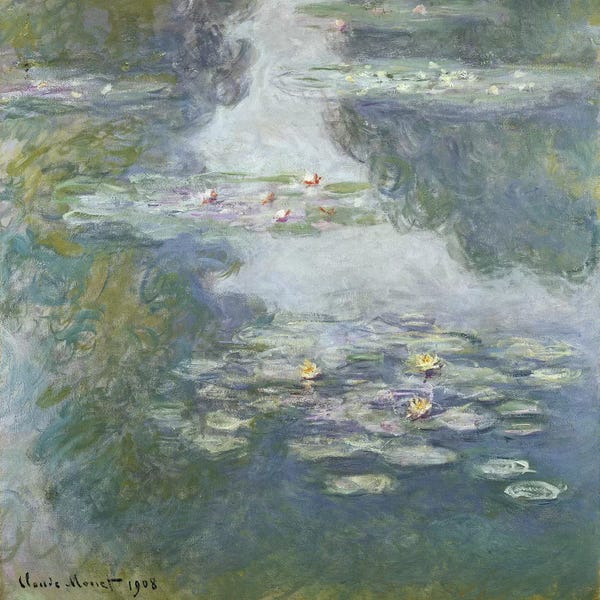 Claude Monet: Waterlilies, Nympheas, 1908  by Claude Monet