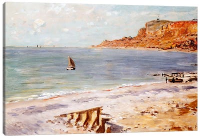 Seascape at Sainte-Adresse  Canvas Art Print - Claude Monet