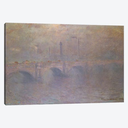 The Thames at London, Waterloo Bridge, 1903  Canvas Print #BMN5186} by Claude Monet Canvas Print