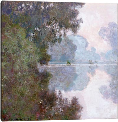 Morning on the Seine, near Giverny, 1896  Canvas Art Print - River, Creek & Stream Art