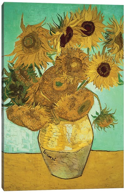 Sunflowers (Third Version), 1888 Canvas Art Print - Post-Impressionism Art