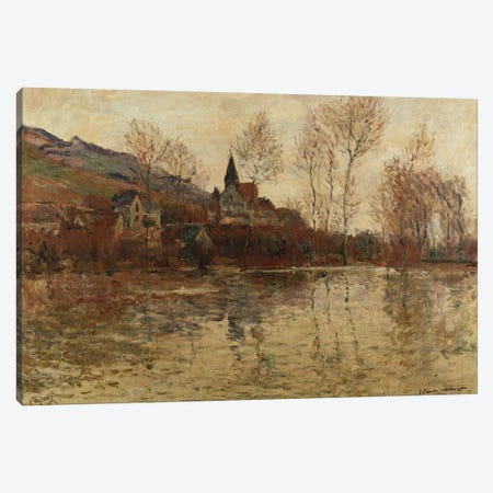 The Flood at Giverny, c.1886  Canvas Print #BMN5195} by Claude Monet Canvas Art