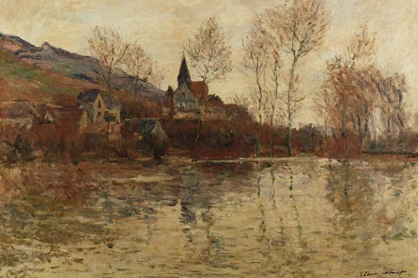 Countrysides: The Flood at Giverny, c.1886  by Claude Monet