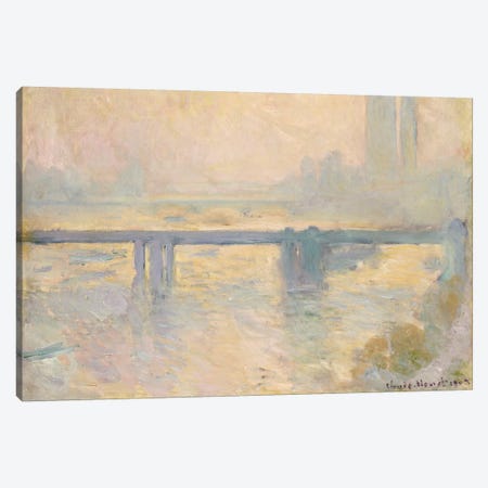 Charing Cross Bridge, 1903  Canvas Print #BMN5196} by Claude Monet Canvas Artwork