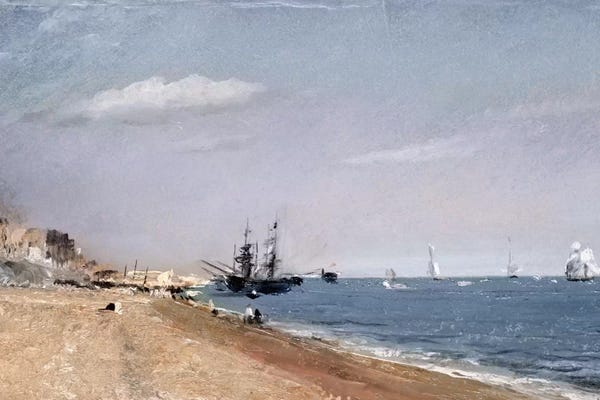 John Constable: Brighton Beach with colliers, 1824  by John Constable