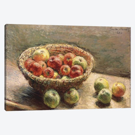 A Bowl of Apples, 1880  Canvas Print #BMN5200} by Claude Monet Canvas Art Print