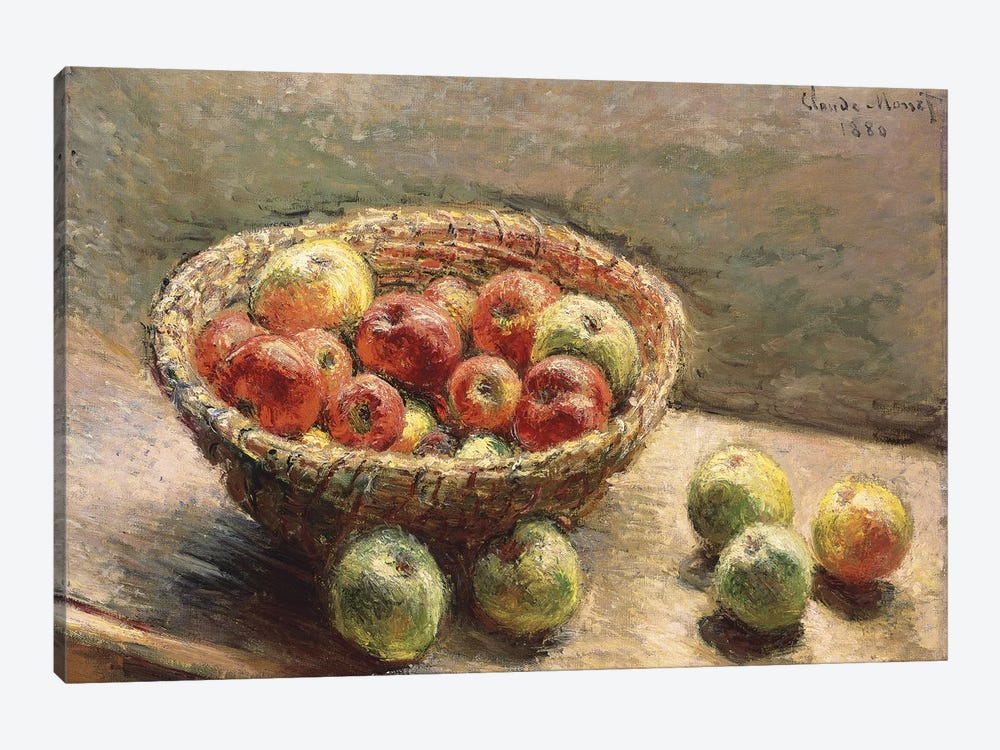 A Bowl of Apples, 1880  by Claude Monet 1-piece Canvas Art