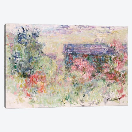 The House Through the Roses, c.1925-26  Canvas Print #BMN5204} by Claude Monet Canvas Wall Art