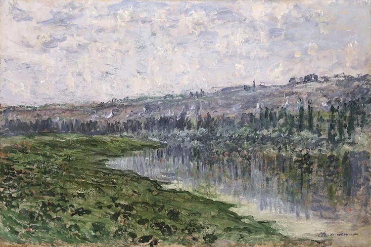 The Seine and the Hills of Chantemsle, 1880  by Claude Monet canvas print