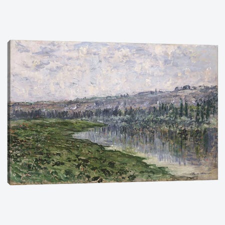 The Seine and the Hills of Chantemsle, 1880  Canvas Print #BMN5208} by Claude Monet Canvas Art Print
